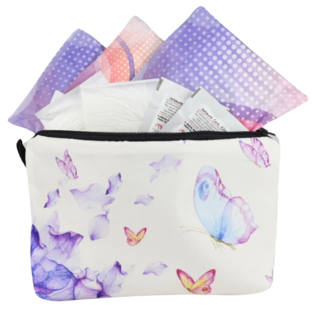 Teen First Period Pouch Butterfly (10 Pack)
