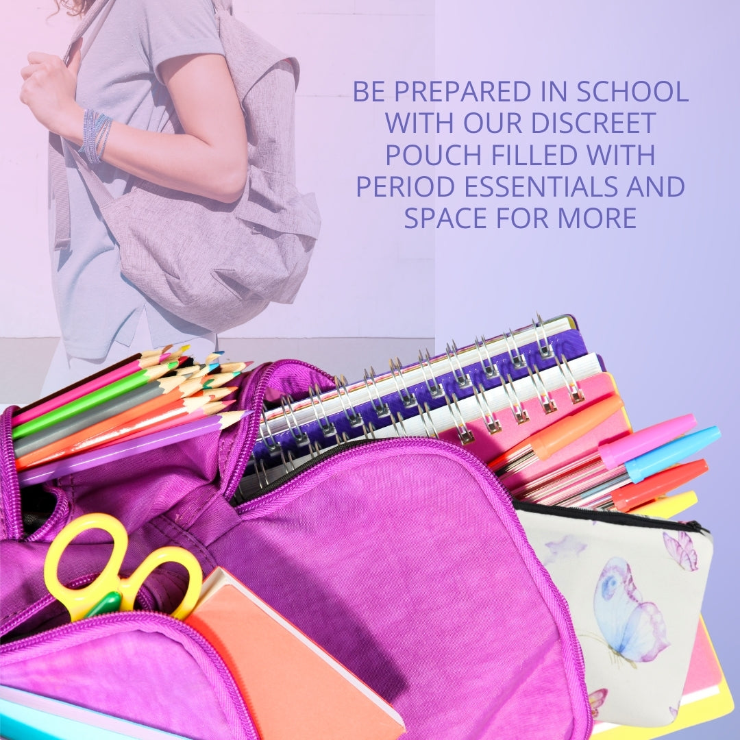 Teen First Period Pouch Butterfly (10 Pack)